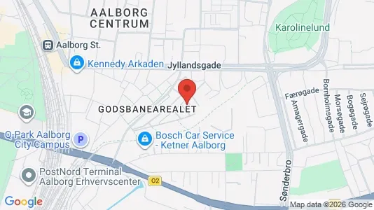 Apartments for rent i Aalborg Center - kort over placeringen