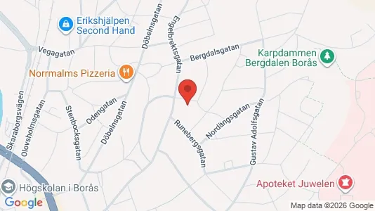 Apartments for rent i Borås - kort over placeringen