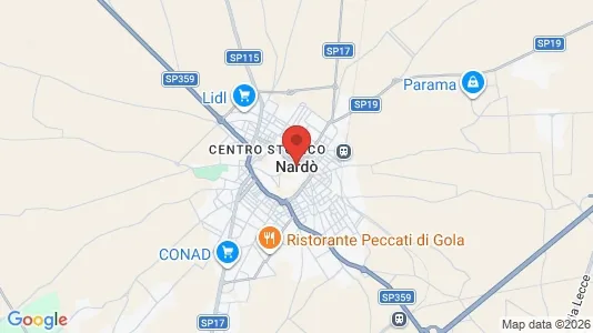 Apartments for rent i Nardò - kort over placeringen