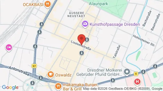Apartments for rent i Dresden - kort over placeringen