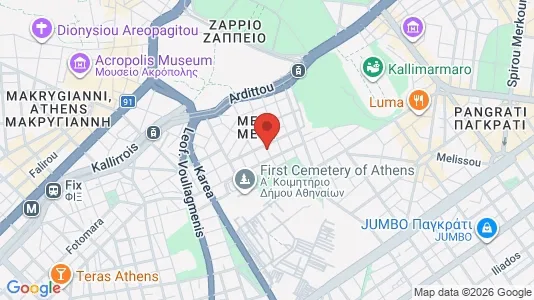 Apartments for rent i Athens Neos Kosmos - kort over placeringen