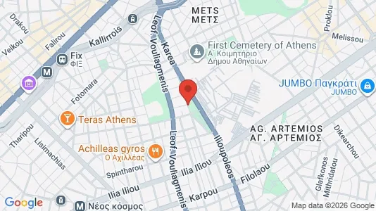 Apartments for rent i Athens Neos Kosmos - kort over placeringen