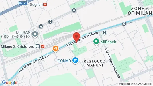Rooms for rent i Milano Zona 6 - Barona, Lorenteggio - kort over placeringen