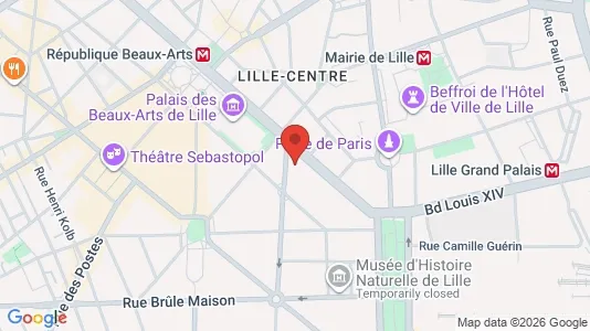 Apartments for rent i Lille - kort over placeringen