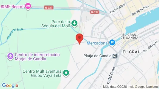Apartments for rent i Gandia - kort over placeringen
