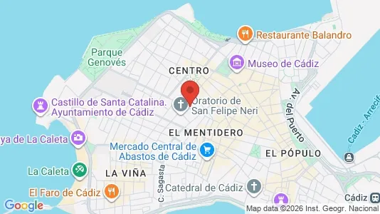 Apartments for rent i Cádiz - kort over placeringen