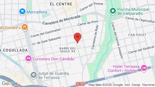 Apartments for rent i Terrassa - kort over placeringen