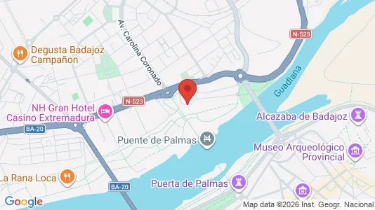Apartments for rent i Badajoz - kort over placeringen