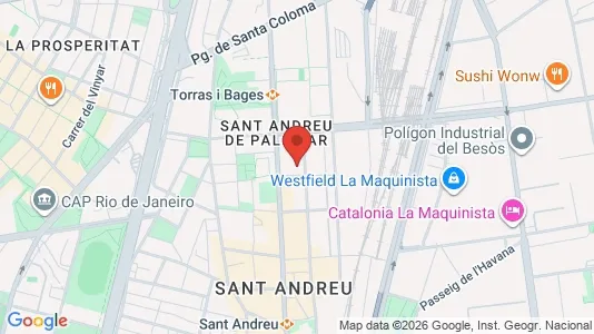Apartments for rent i Barcelona Sant Andreu - kort over placeringen
