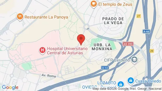 Apartments for rent i Oviedo - kort over placeringen