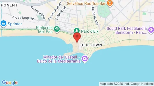 Apartments for rent i Benidorm - kort over placeringen
