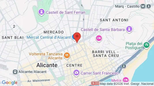 Apartments for rent i Alicante/Alacant - kort over placeringen