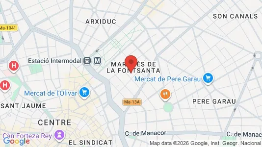Apartments for rent i Palma de Mallorca - kort over placeringen