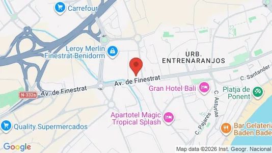 Apartments for rent i Benidorm - kort over placeringen