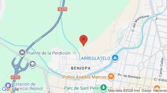 Apartments for rent i Gandia - kort over placeringen