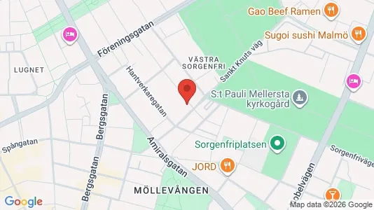 Apartments for rent i Malmö City - kort over placeringen