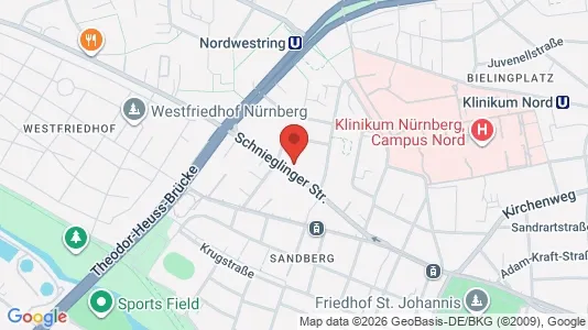 Apartments for rent i Nuremberg - kort over placeringen