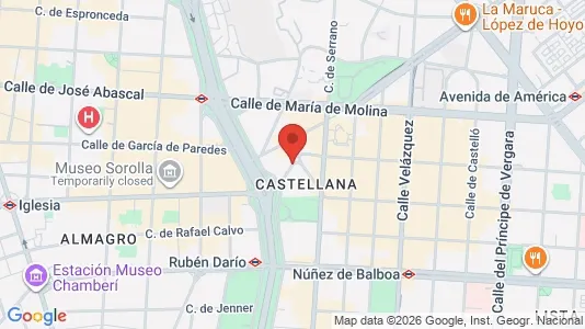Apartments for rent i Madrid Salamanca - kort over placeringen