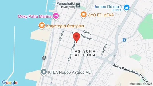 Apartments for rent i Patras - kort over placeringen