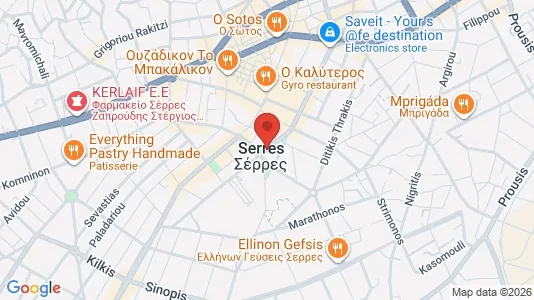 Apartments for rent i Serres - kort over placeringen