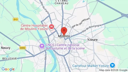 Houses for rent i Moulins - kort over placeringen