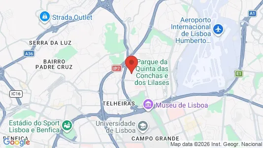 Apartments for rent i Lisboa Lumiar - kort over placeringen