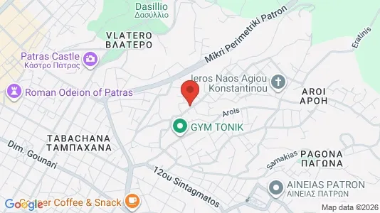 Apartments for rent i Patras - kort over placeringen
