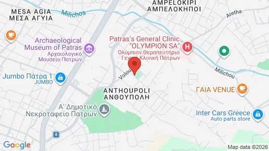 Apartments for rent i Patras - kort over placeringen