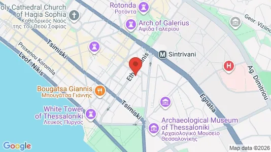 Apartments for rent i Thessaloniki - kort over placeringen