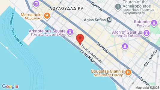 Apartments for rent i Thessaloniki - kort over placeringen