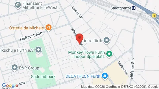Apartments for rent i Fürth - kort over placeringen