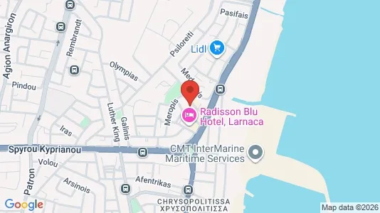 Apartments for rent i Larnaca - kort over placeringen
