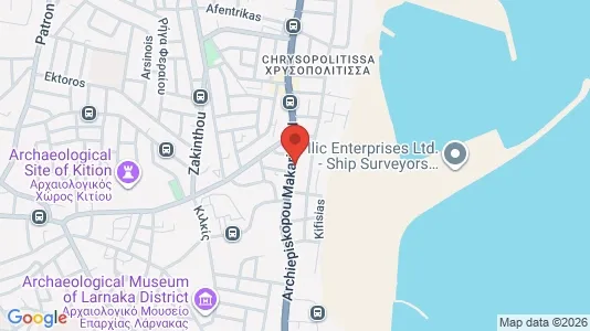 Apartments for rent i Larnaca - kort over placeringen
