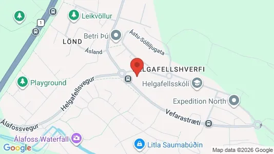 Apartments for rent i Mosfellsbær - kort over placeringen