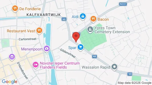 Apartments for rent i Ieper - kort over placeringen