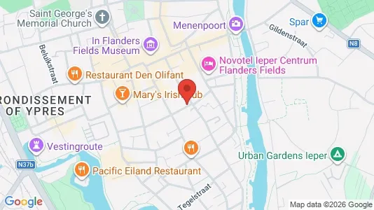 Apartments for rent i Ieper - kort over placeringen