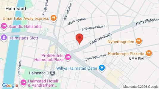 Apartments for rent i Halmstad - kort over placeringen