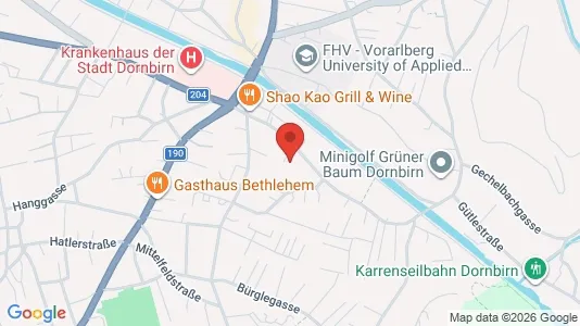 Apartments for rent i Dornbirn - kort over placeringen