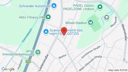 Apartments for rent i Götzis - kort over placeringen