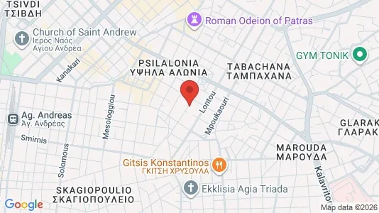 Apartments for rent i Patras - kort over placeringen
