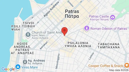 Apartments for rent i Patras - kort over placeringen