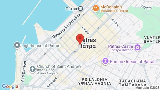 Apartments for rent i Patras - kort over placeringen