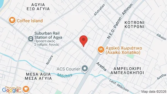 Apartments for rent i Patras - kort over placeringen