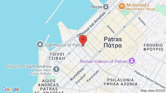 Apartments for rent i Patras - kort over placeringen