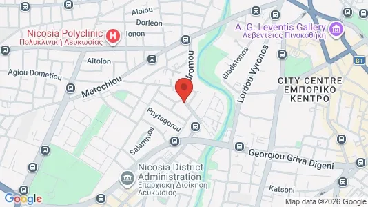 Apartments for rent i Nicosia Strovolos - kort over placeringen