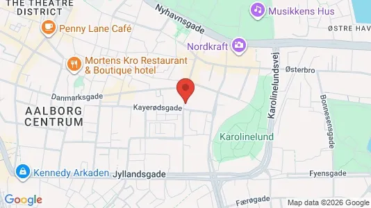 Apartments for rent i Aalborg Center - kort over placeringen