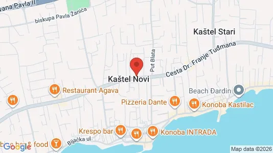 Apartments for rent i Kaštela - kort over placeringen