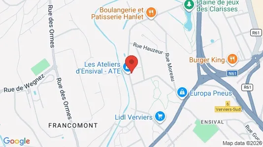 Apartments for rent i Verviers - kort over placeringen
