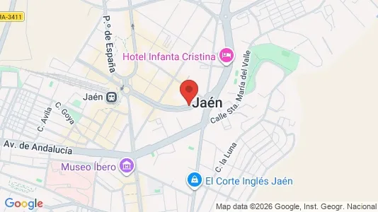 Apartments for rent i Jaén - kort over placeringen