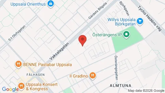 Apartments for rent i Uppsala - kort over placeringen